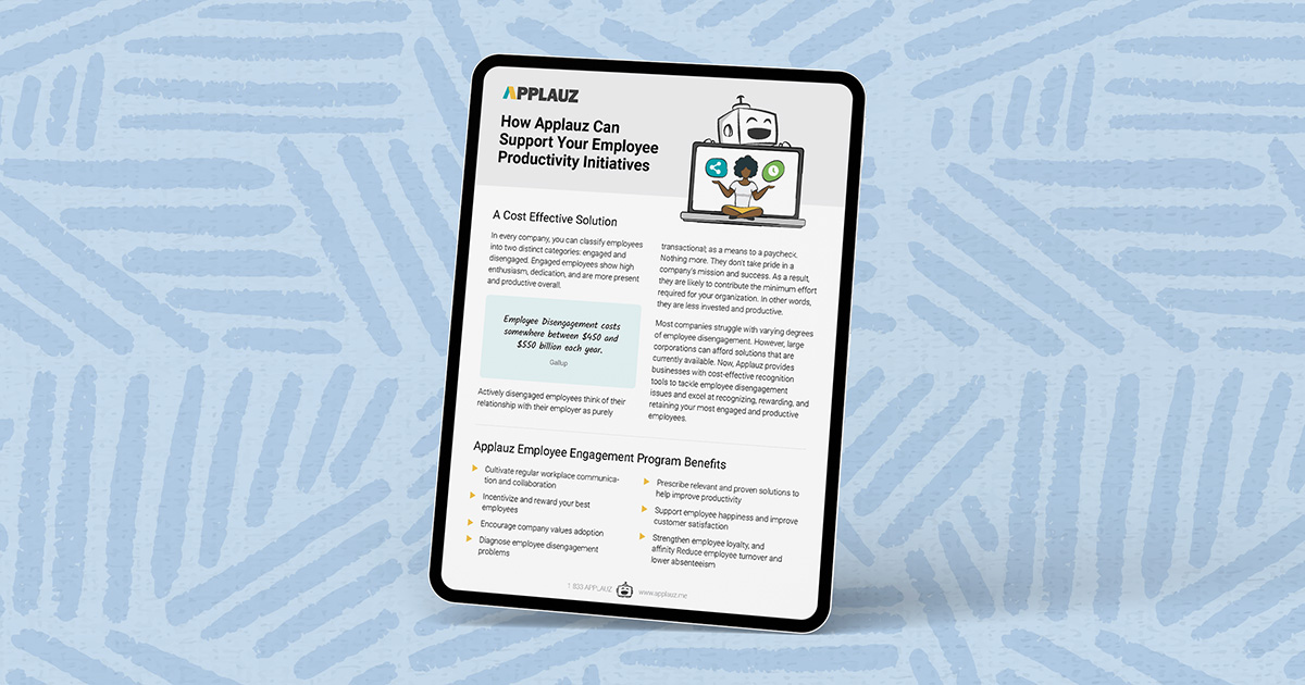 How Applauz can Support Your Employee Productivity Initiatives