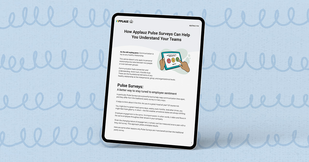 How Applauz Pulse Surveys Can Help You Understand Your Teams