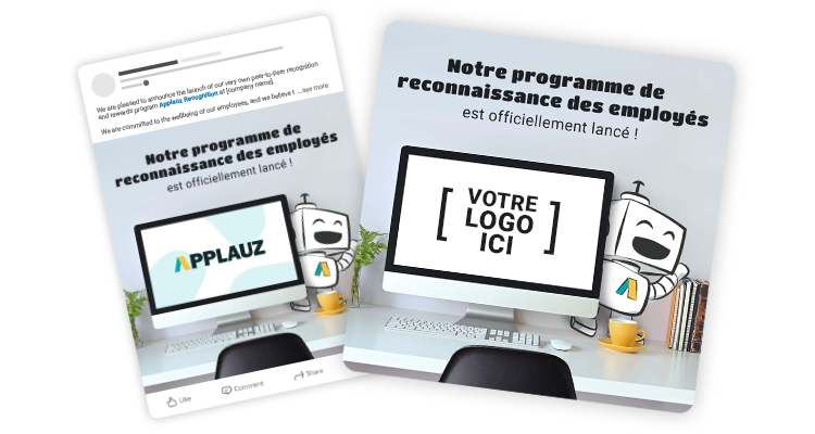 Maquette d'une annonce sur les médias sociaux